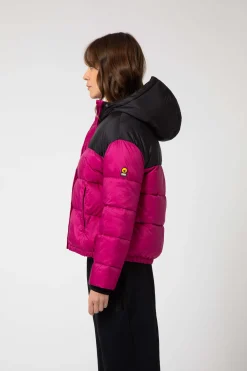 Adela-Piumino Fucsia Puffy Con Cappuccio