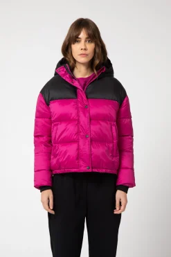 Adela-Piumino Fucsia Puffy Con Cappuccio