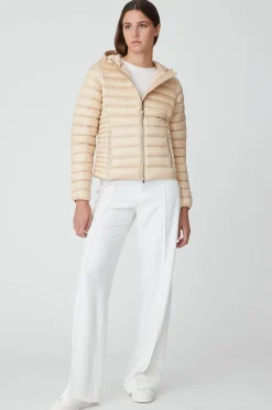 Aghata-Piumino Beige Con Cappuccio