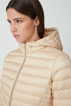 Aghata-Piumino Beige Con Cappuccio