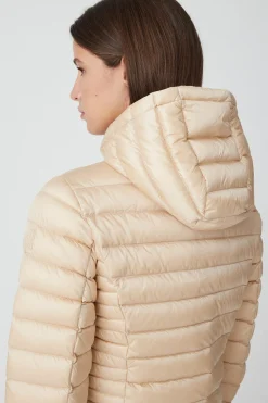 Aghata-Piumino Beige Con Cappuccio