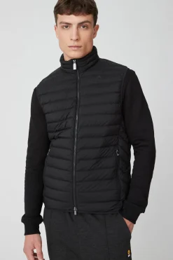 Astor 2.0-Gilet Nero In Nylon Cangiante