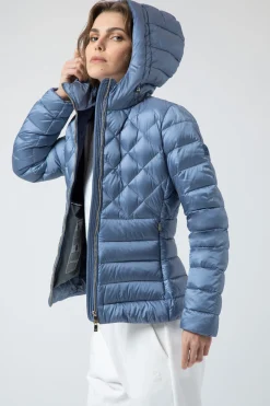 Benja 2.2-Piumino Azzurro Con Mix Di Trapunte