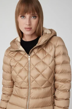 Benja 2.2-Piumino Beige Con Mix Di Trapunte