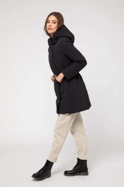 Cappotto Nero Reversibile In Softshell