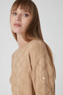 Dany-Maglia Beige A Rombi