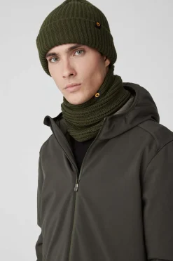 Flynn-Sciarpa Verde Militare In Maglia