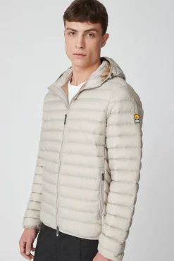 Franklin 2.0-Piumino Beige Con Cappuccio