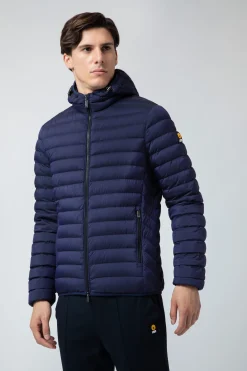 Franklin 2.0-Piumino Blu Intenso Con Cappuccio