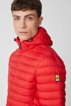 Franklin 2.0-Piumino Rosso Con Cappuccio