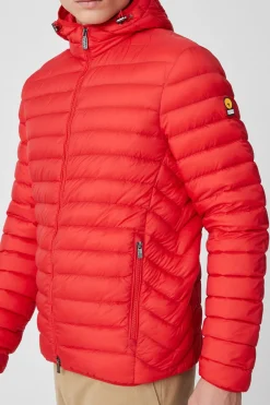 Franklin 2.0-Piumino Rosso Con Cappuccio