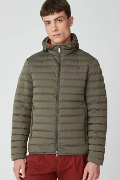 Franklin 2.0-Piumino Verde Con Cappuccio