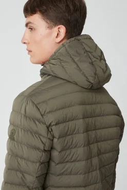 Franklin 2.0-Piumino Verde Con Cappuccio