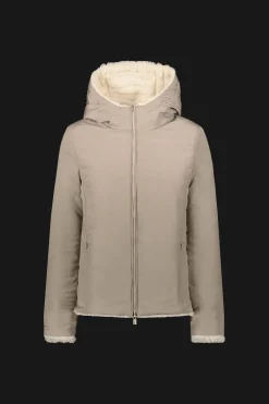 Giacca Corta Reversibile Bianca Laserata