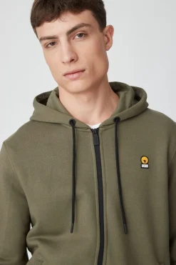 Hazy-Felpa Verde Con Zip