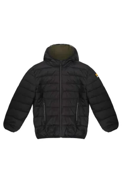 Henry Boy-Piumino Reversibile Verde E Nero