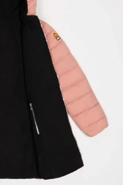 Kalie Girl-Piumino Reversibile Nero E Rosa