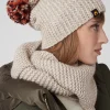 Licy-Cappello Beige Con Pon Pon