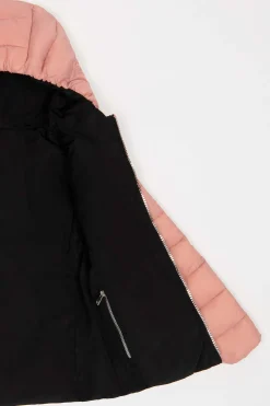 Linda Girl-Piumino Reversibile Nero E Rosa