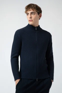 Mario-Maglia Bluette Con Zip