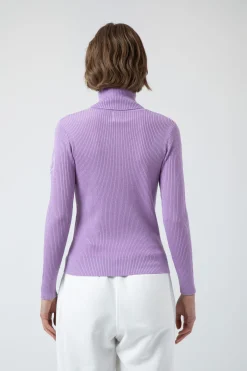 Miry-Maglia Lilla A Collo Alto