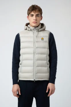 Nodie-Gilet Beige Con Cappuccio