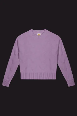 Oceania-Maglia Lilla Girocollo Crop