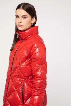 Piumino Rosso A Rombi