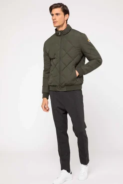 Piumino Verde A Rombi