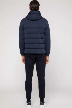 Rany-Piumino Blu Con Tasche Sul Petto