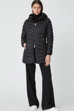 Rita-Piumino Nero Reversibile Ad Onde