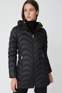 Rita-Piumino Nero Reversibile Ad Onde