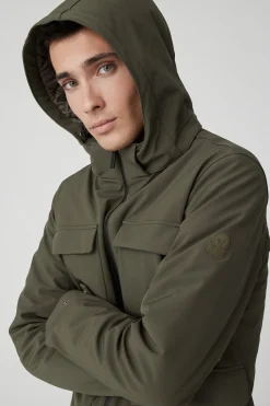 Sohar-Giacca Verde In Softshell