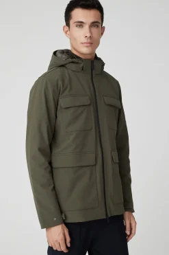 Sohar-Giacca Verde In Softshell