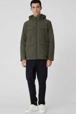 Sohar-Giacca Verde In Softshell