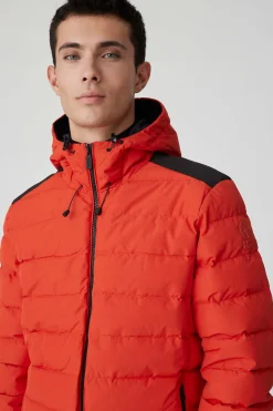 Stevenson 2.0-Piumino Invernale Rosso Con Cappuccio