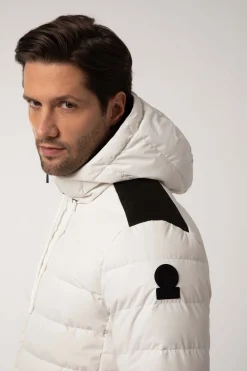 Stevenson 2.0-Piumino Invernale Bianco Con Cappuccio