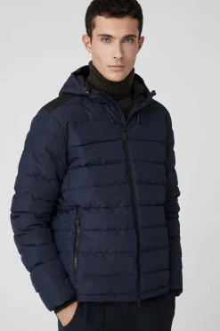 Stevenson 2.0-Piumino Invernale Blu Con Cappuccio