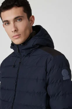 Stevenson 2.0-Piumino Invernale Blu Con Cappuccio